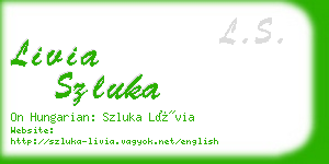 livia szluka business card